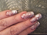 Pink winter nails