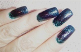 Peacock feather nails!