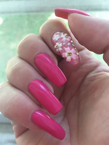 Cherry Blossom 3D Nails