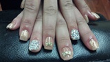 3d bow, bling nails