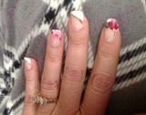 Dried flowers French manicure 