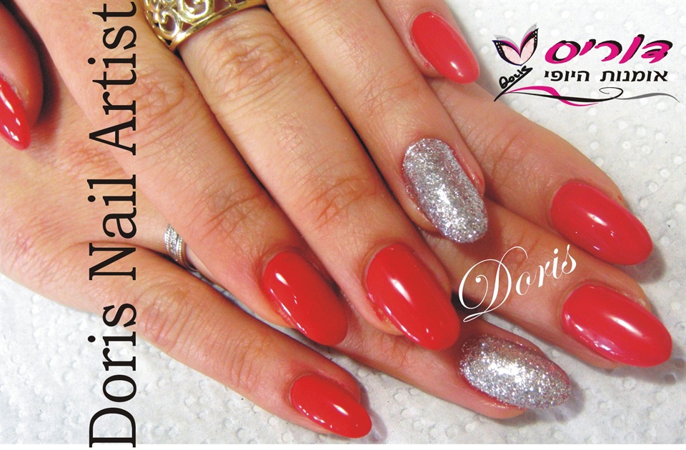 Red and Silver Foil Nail Art - wide 3