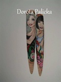 faces nail art, mix media box by Dorota 