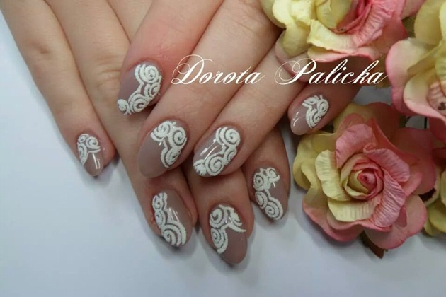 Sugar velvet  nail art by Dorota Palicka