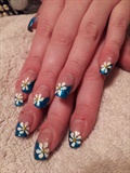 Foil tips with flowers