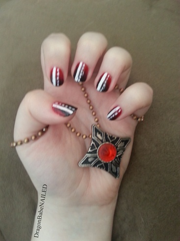 Blood Stained Fangs Nail Design