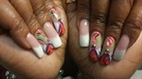 Pink and White with Designs