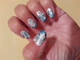 Ocean Glitter Nails