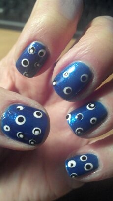 Deep blue with dots