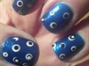 Deep blue with dots