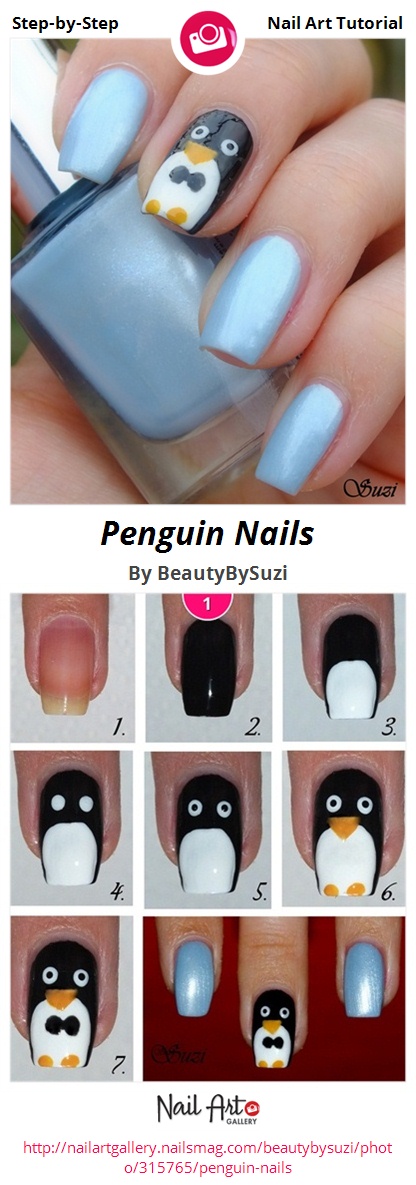 Penguin Nails - Nail Art Gallery