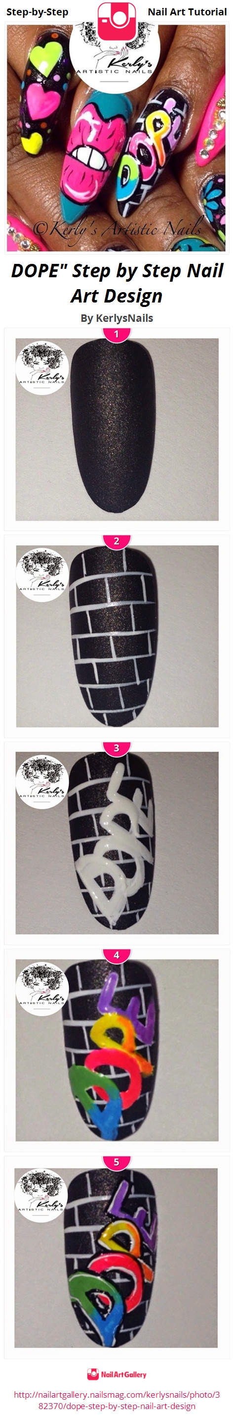 DOPE" Step by Step Nail Art Design - Nail Art Gallery