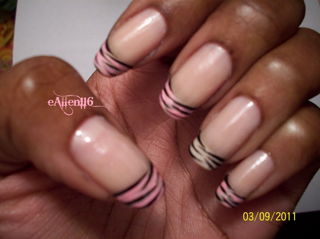 Black &amp; Pink Stripes