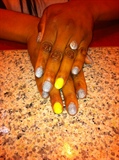 Silver and Yellow Glitter