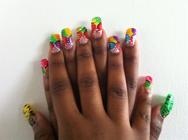 Bright abstract nails