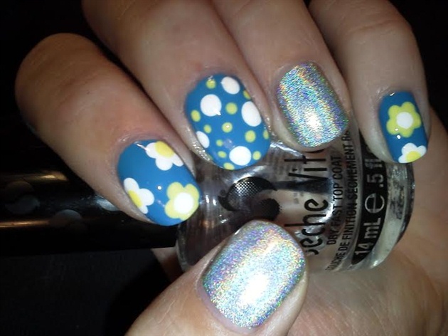 Floral &amp; dots with holographic accents