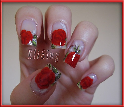 Red china roses