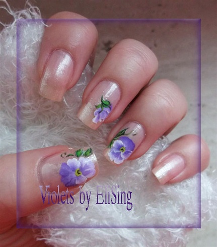 My first Violets - mini natural nails