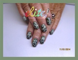 Aboriginal inspired nails Green