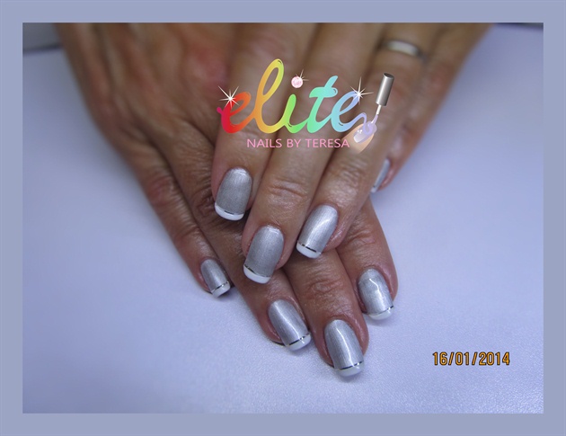 Classy Silver with White Tips