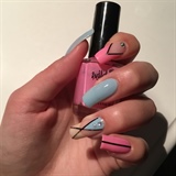 Pink And Blue Nails
