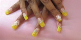 yellow summer caribean nails