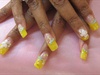 yellow summer caribean nails