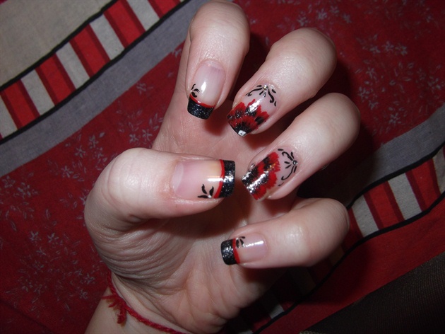 dark french &amp; red flowers