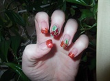 christmas red nails