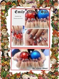 Christmas balls  nail art 