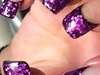 purple glitter dots