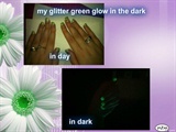glow in the dark glitter green