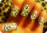Random white leopard Nails