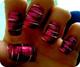 Pink zebra Nails