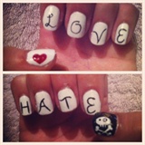 Love/Hate Nail art