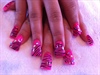 pink wide zebra nails