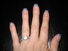Blue French Angel Love Gel Nails 