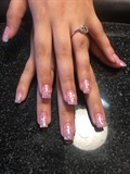 Gel Nails With Glitter Inlay 