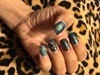 Embossed Turquoise Nails