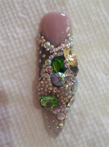 Emeralds Nail-keys chain