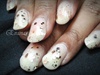 Classy glittered vanilla nails