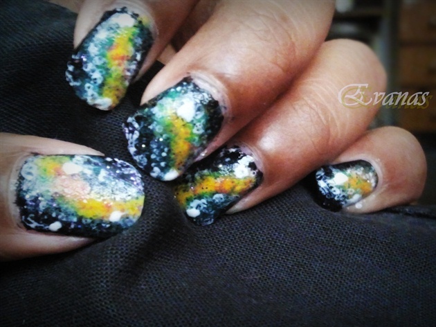 The galaxy nail art