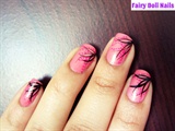 Pink and Black Nail Art