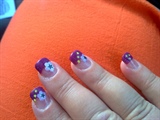 Purple with dots &amp; plain flower.