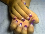 purple nails for purple hair