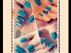 nails zebra blue