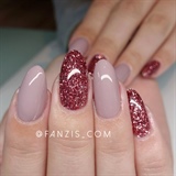 glitter and natural dusty rosas