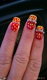 Fun Yellow and Red Dots With Beads