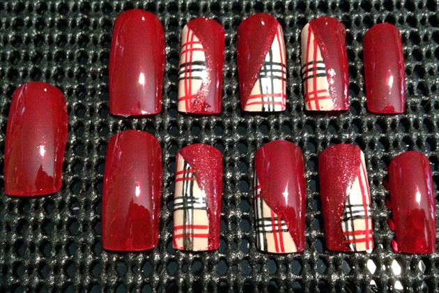 Red Burberry Inspired