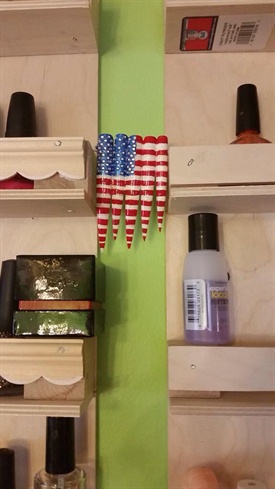 American Flag Nail Art